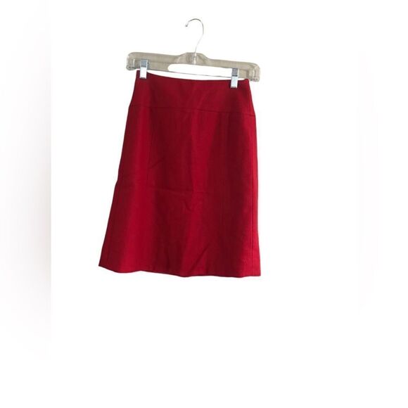 J Crew Red Wool Skirt Size 0 - Picture 2 of 9